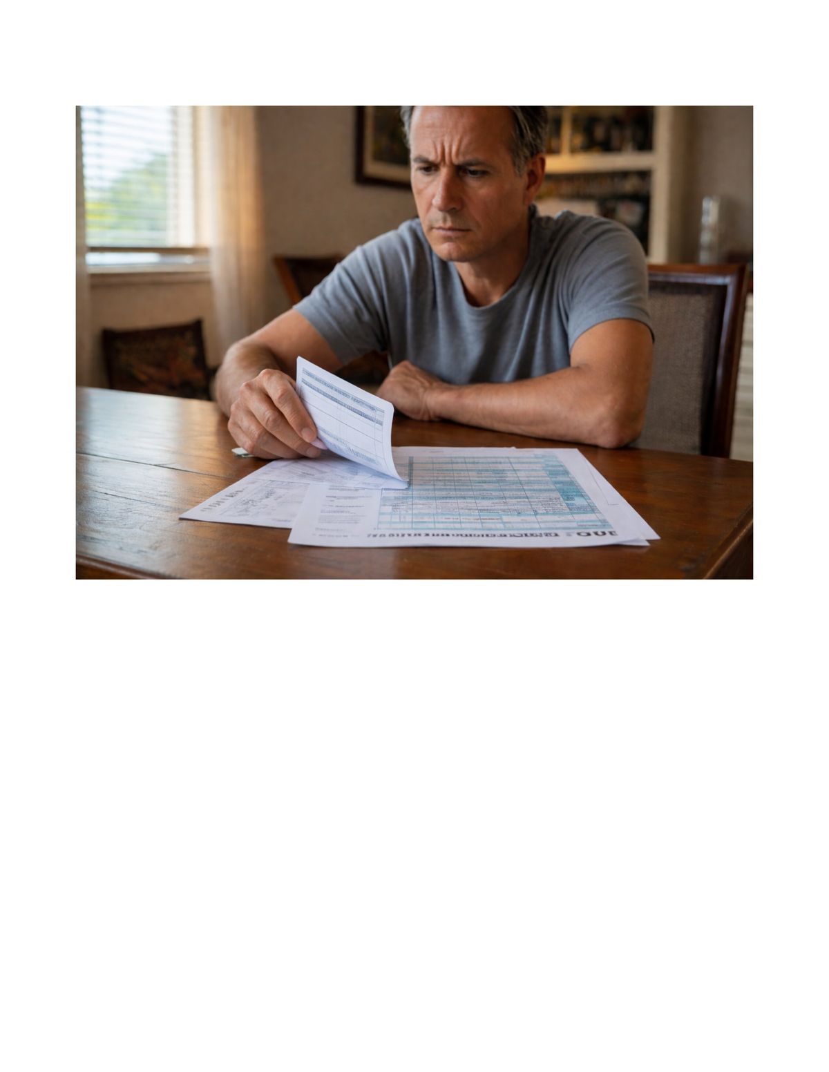 Person reviewing citizenship paperwork and documents at home