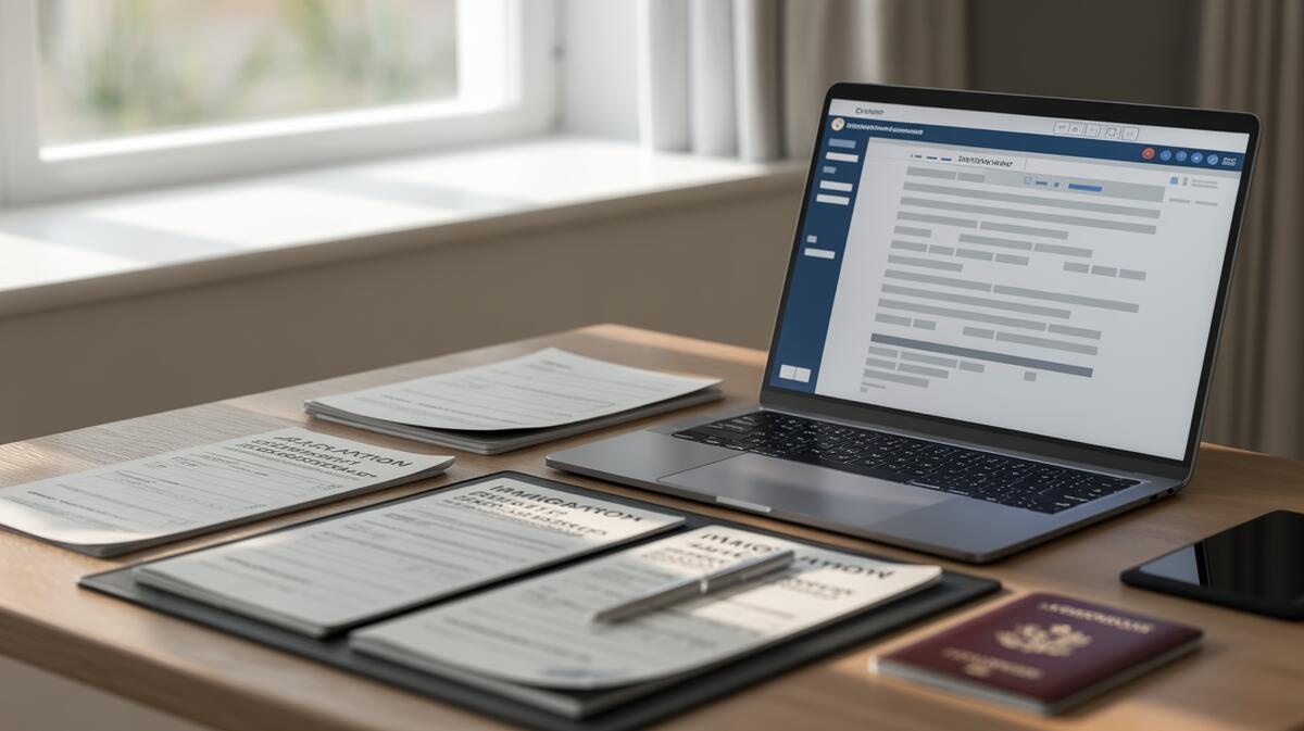 Person uploading documents for N-400 citizenship application on laptop